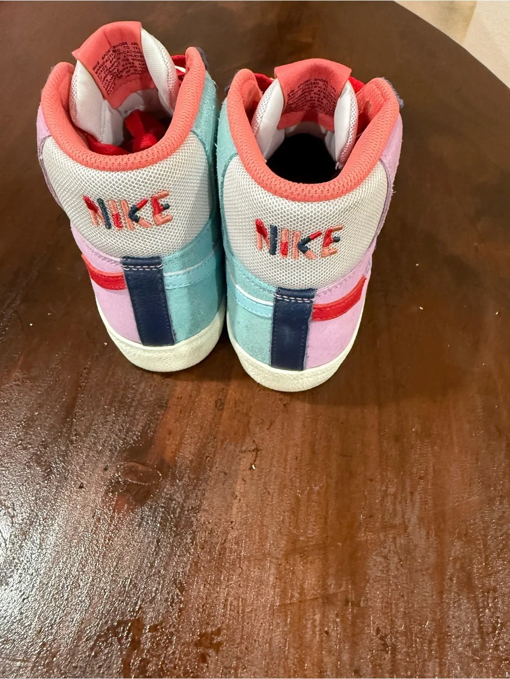 Colorblock High-Top Nike Sneakers - Pink, Mint & Navy